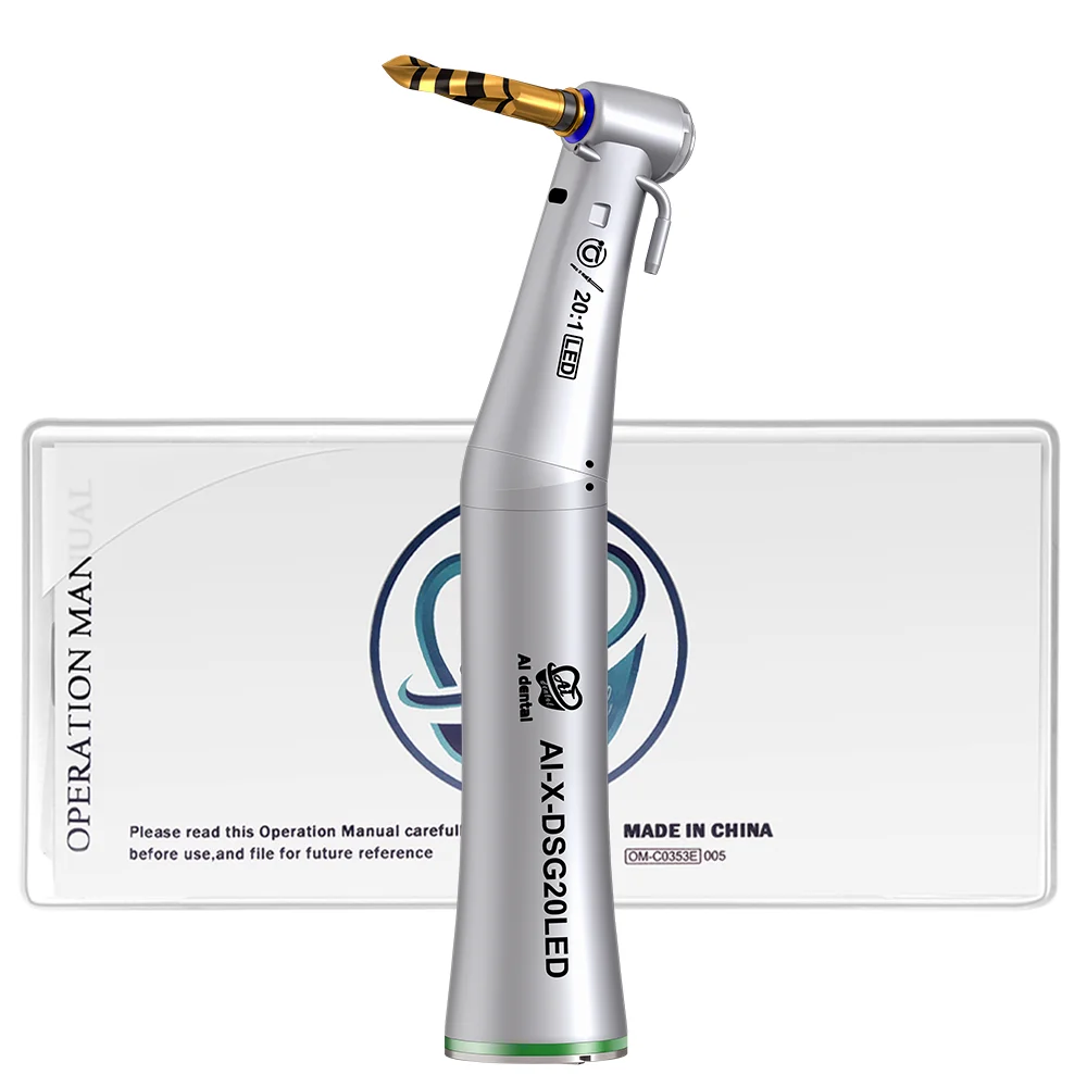 Optisches/Nicht-optisches DSG20-Serie Dental-Implantationshandstück 20:1 mit externer Kühlsprühfunktion, abnehmbarer Winkelstück-Aufsatz