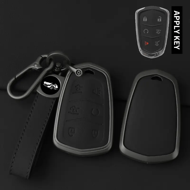 High Quality Leather Metal Car Key Case Cover Shell Fob for Cadillac 2015-2019 Escalade ATS CTS CT6 XTS XT5 SRX 3 4 5 6 Buttons - Image 14