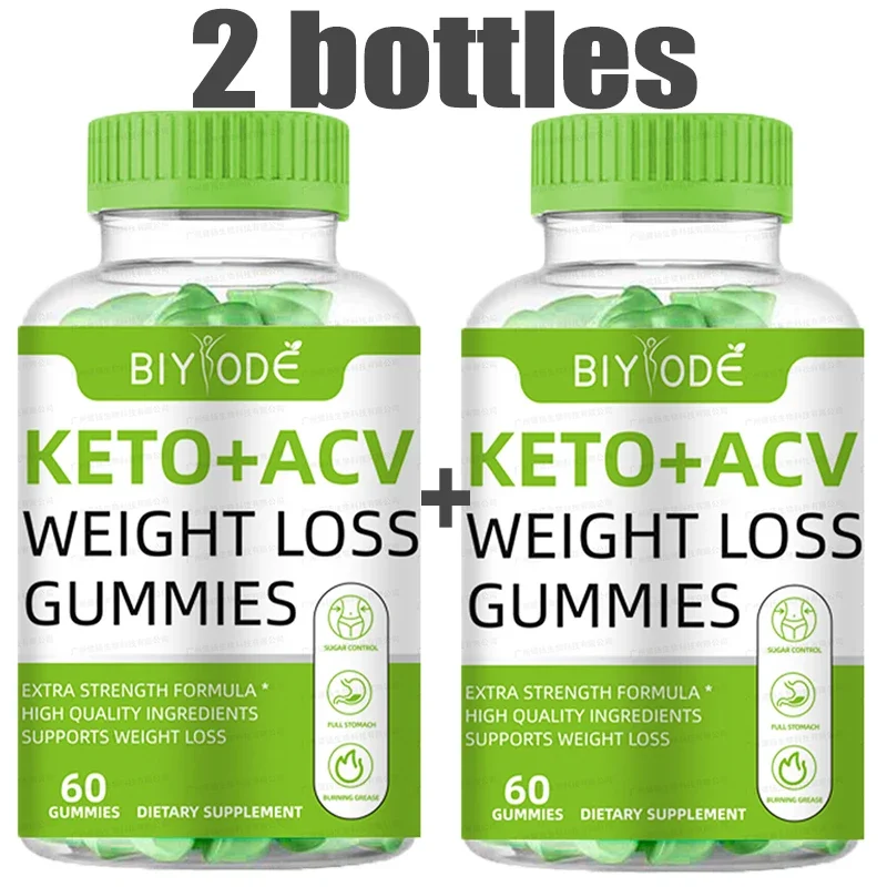 

2 Bottles Apple Cider Vinegar Gummies Keto AVC for Gentle Detox Cleansing Hight Quality Ingredients Supports Weight Loss