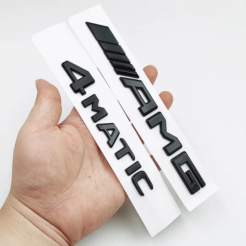 메르세데스 벤츠 W176 W177 3D ABS 블랙 A35 A45 A160 A180 A200 A250 로고 레터링 4MATIC 배지 자동차 후면 스타 스티커 AMG 엠블럼