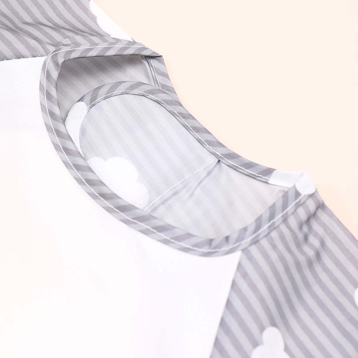 Baby Striped Long Sleeve Scarf Waterproof Toddler Art Smock Feeding Bib Apron Pocket Infant Boys Girls Burp Cloth Bibs baby bib,feeding bib,cotton bib set,cotton bib,children painting apron