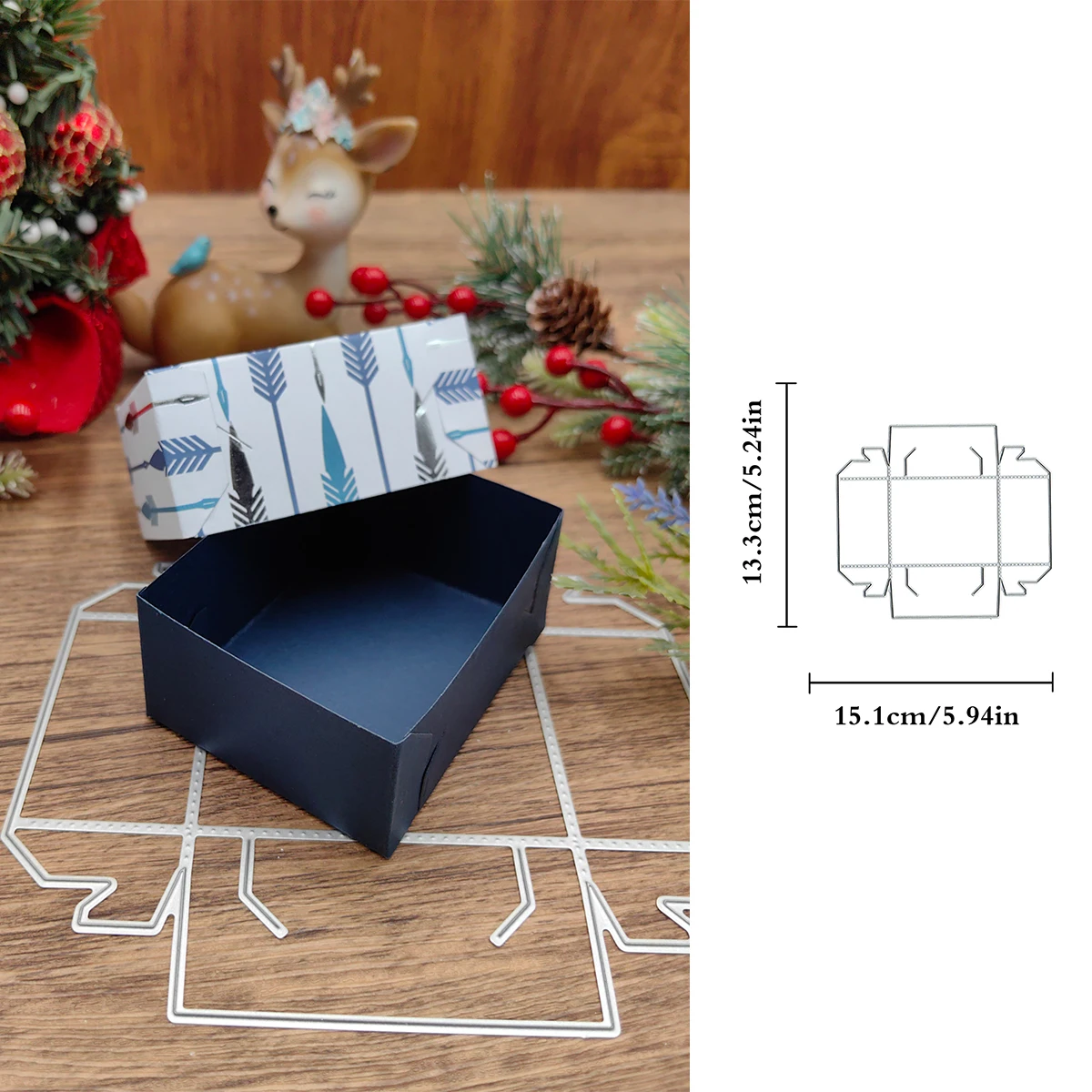 Catlove-Matrices De Découpe En Métal De Noël, Emballage De Boîte à Bonbons, Scrapbooking, Galets, Découpes, Carte, Artisanat Exécutif, Gauage, Nouveau, 2022