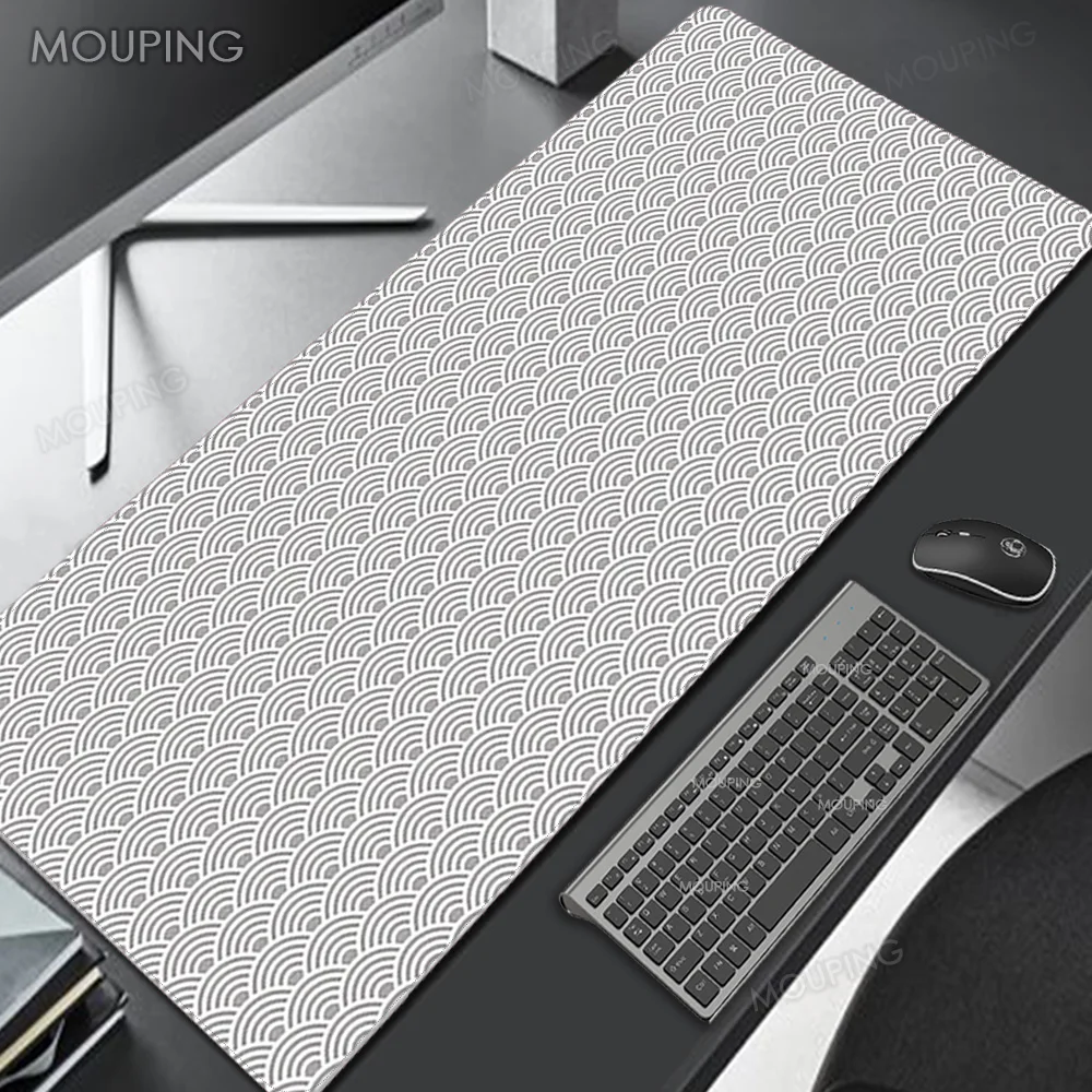Black Deskmat Carpet Desk Accessories Laptop Gamer Mause Pad White Mouse Pad Large Mousepad 900x400 Office Tables mouse mats — view 3