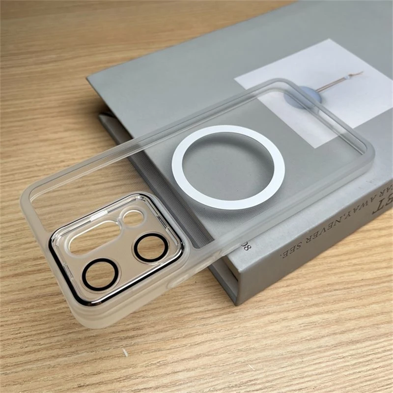 Transparent Soft Silicone Magnetic Phone Case with MagSafe and Camera Protection