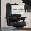 Big and Tall Office Chair 400lbs Wide Seat, Leather High Back Executive Office Chair with Foot Rest, Ergonomic Office Chair Lumb 4