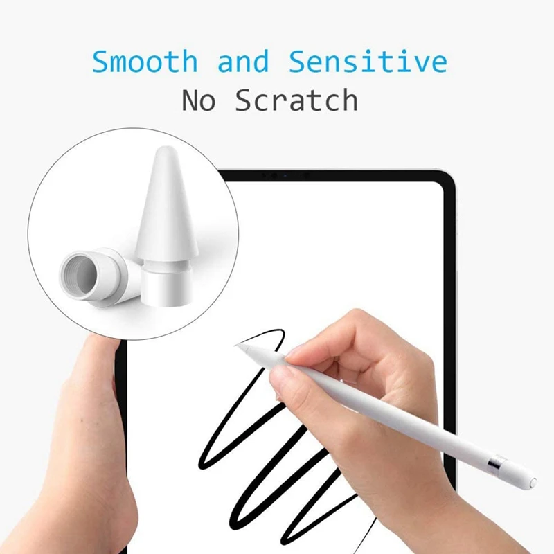 Spare Capacitive Pen Tip Set Replacement Tips High Sensitivity Pencil Nibs For Apple Pencil 1St & 2Nd Generation