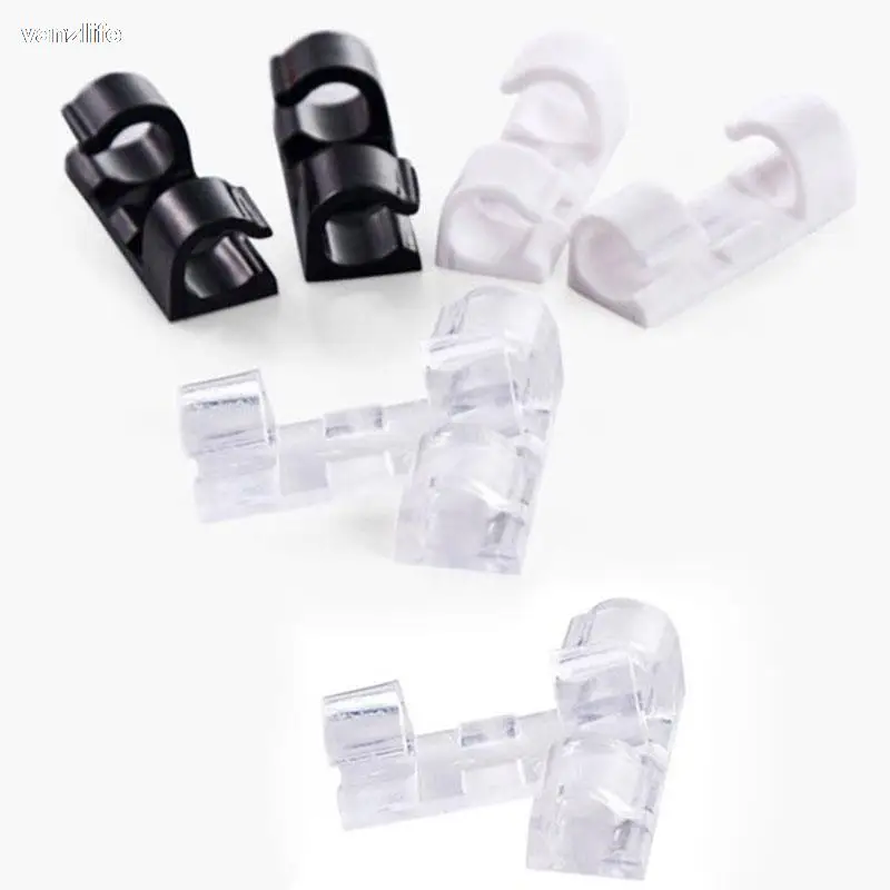 20pcs/vanzlife Adhesive sealing clips bag clips bread bag clips kitchen bag clips storage bag clips Securing Bag Clips Wire Organizer Clips Line Card Subnets Wire Collection Fixed Data Linessolid Snap
