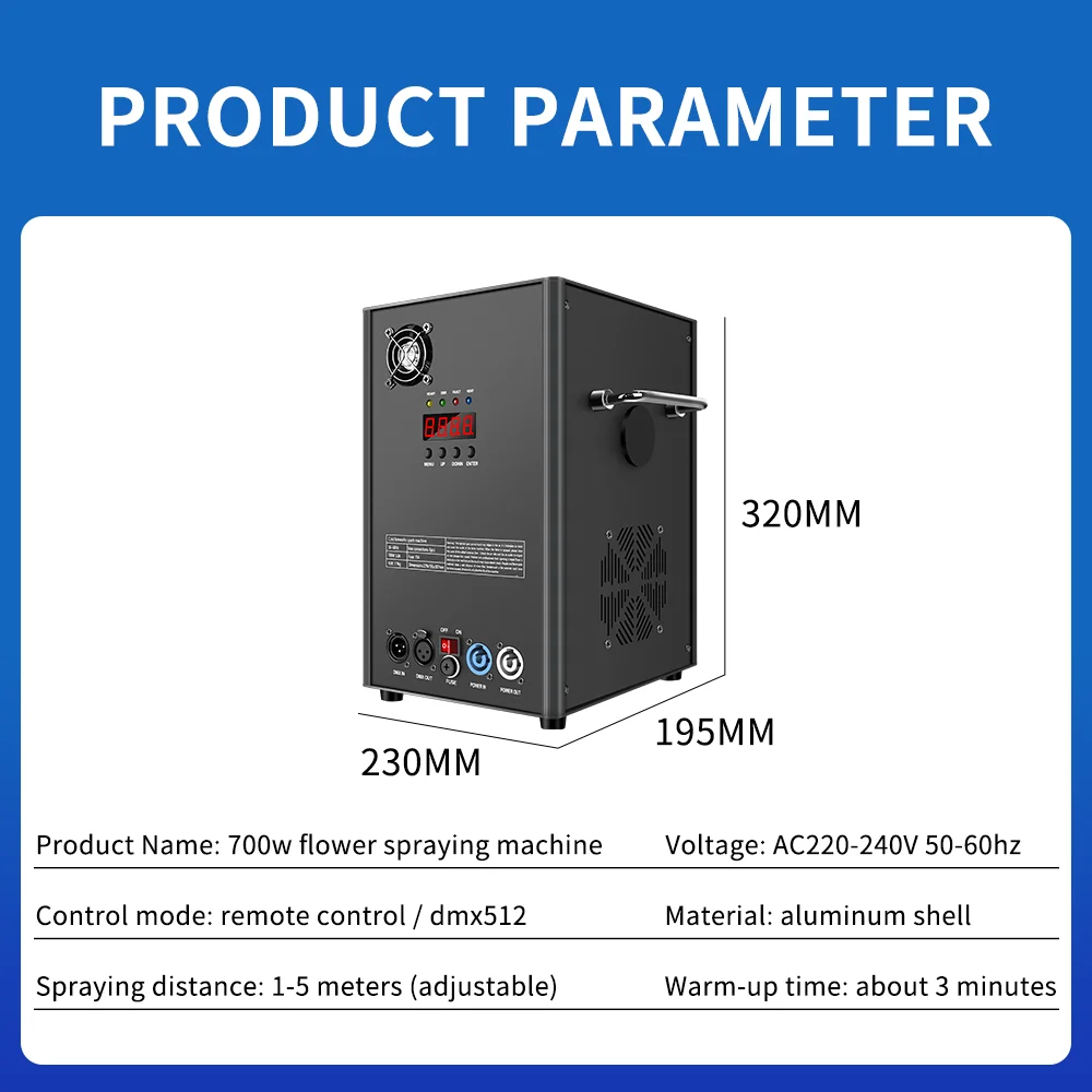 500/700W Cold Spark Fireworks Machine DMX Remote Control Stage Effect Firework Machine for Wedding Party Event
