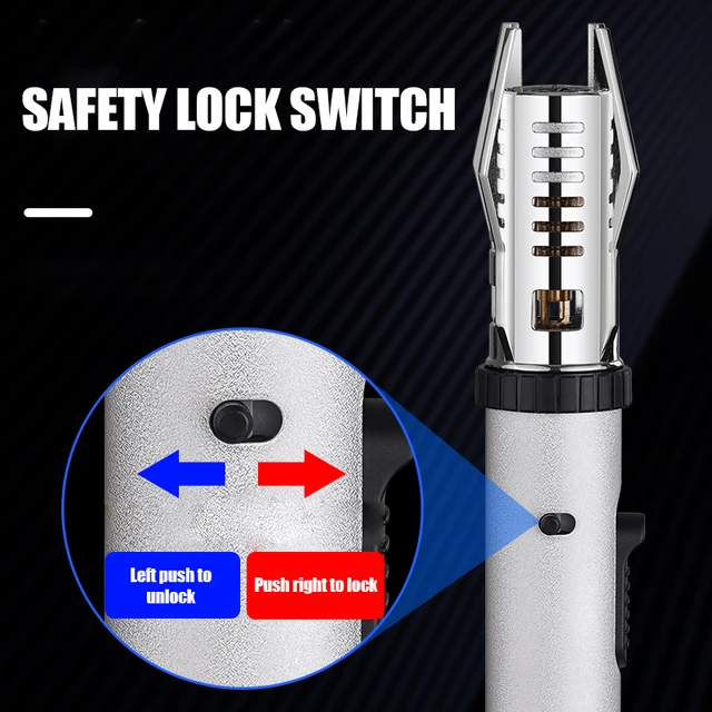 New Spray Welding Gun Butane Gas 360° Use Metal Outdoor Windproof Turbine Torch Jet Lighter BBQ  Cigar Tool - Image 5