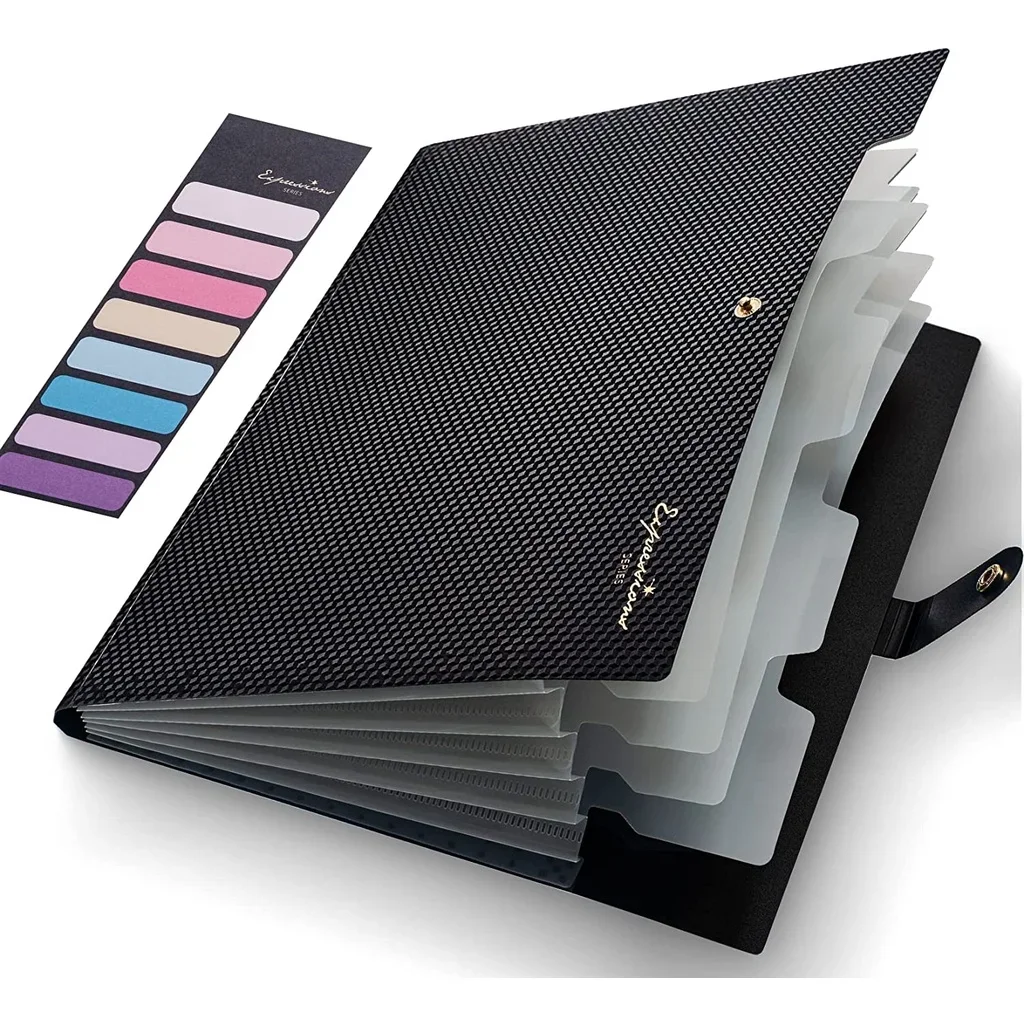 Expanding File Folder,5 Pocket Folders for Documents,Portable Paper Organizer for School Office Supplies,A4 Size - 2