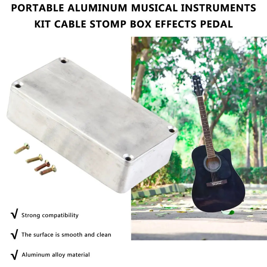 Kit de instrumentos musicales de aluminio 1590A/1590B, caja de estoma de Cable, carcasa de Pedal de efectos para guitarra, fundas con estilo