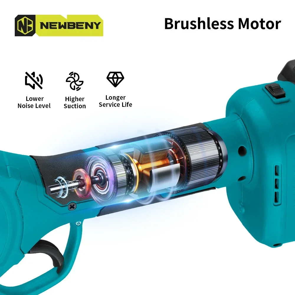 NEWBENY 45mm Brushless Electric Pruner Shear 2 Gears With LED Cordless Garden Branches Beautify Tools For Makita 18V Battery 4