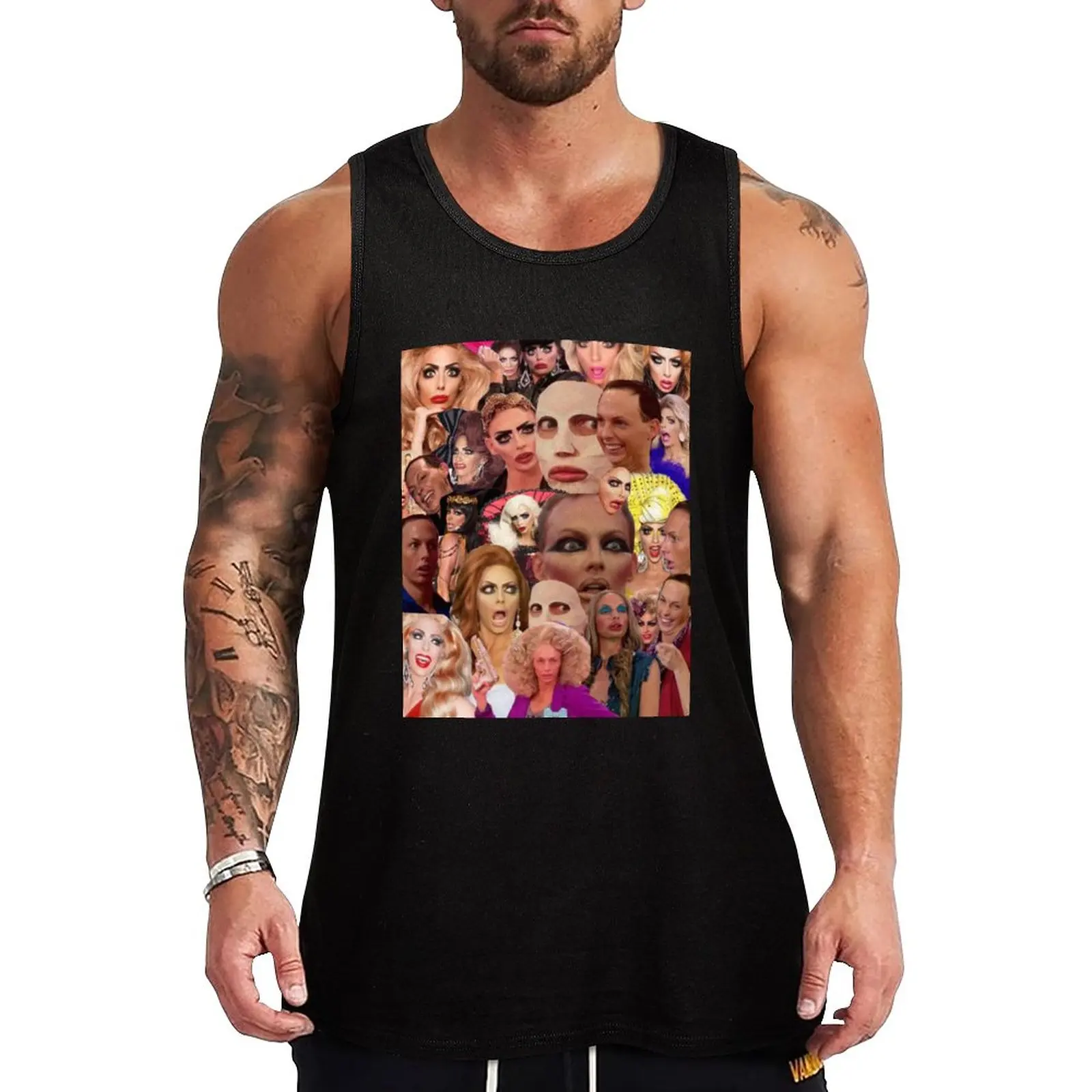 

New Alyssa Edwards Collage Tank Top gym clothes man fitness sleeveless gym shirt men