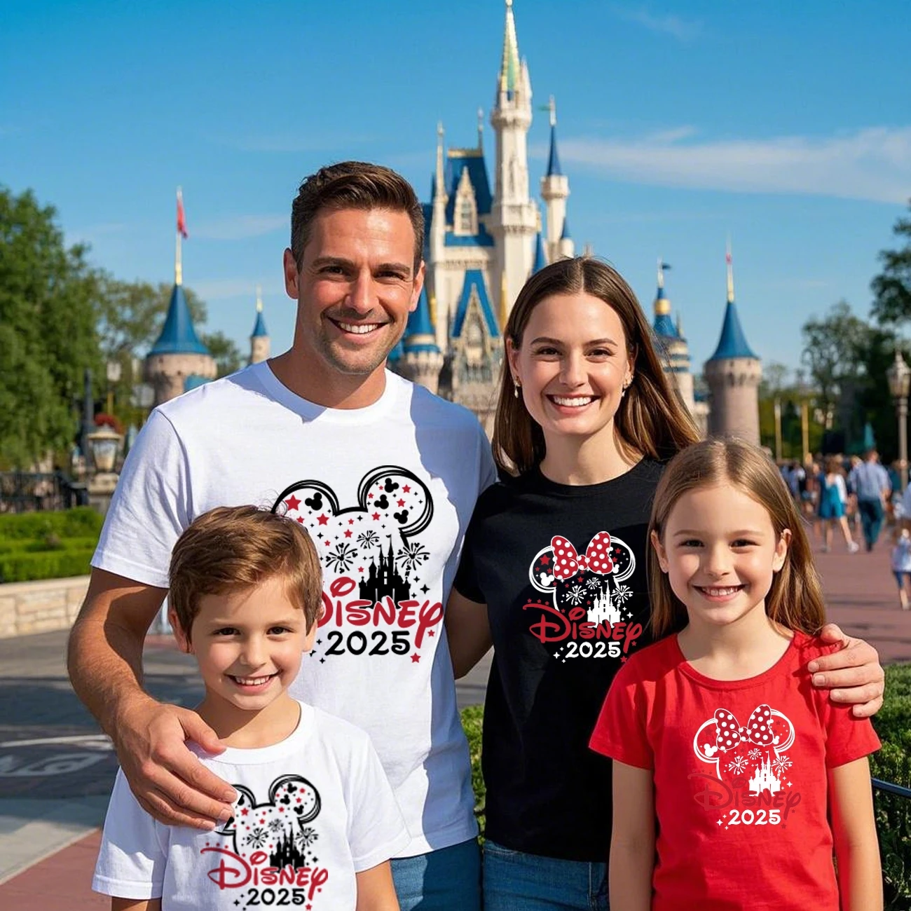 2025 Summer Parent-child Clothing Family of Four Mother and Son