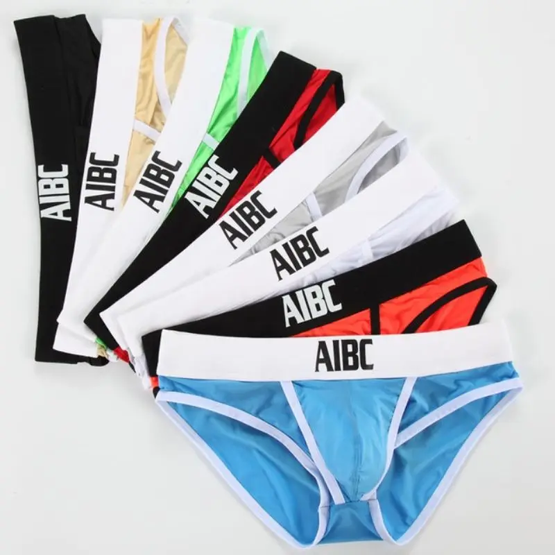 Sexy Men's Underwear Bullet Separation Underwear with Penis Hole Summer Function Breathable Briefs Silk High Elastic Sex Hombres