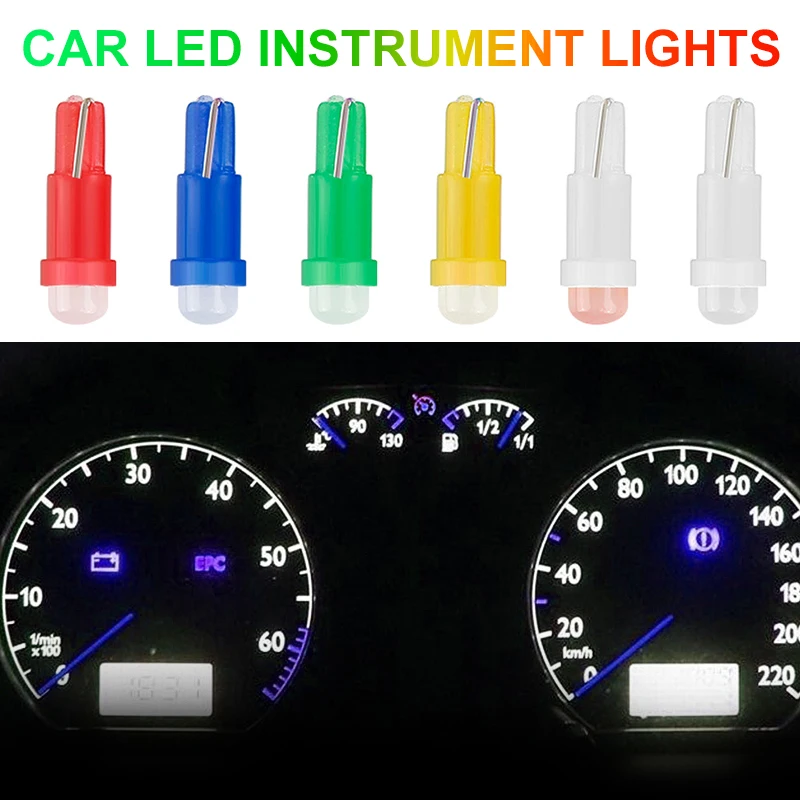 10ks auto LED cibule T5 1SMD auto klas LED světel auto strana klín přístrojová deska měrka měřici zařízení lehký indikátor lampa cibule auto LED lehký