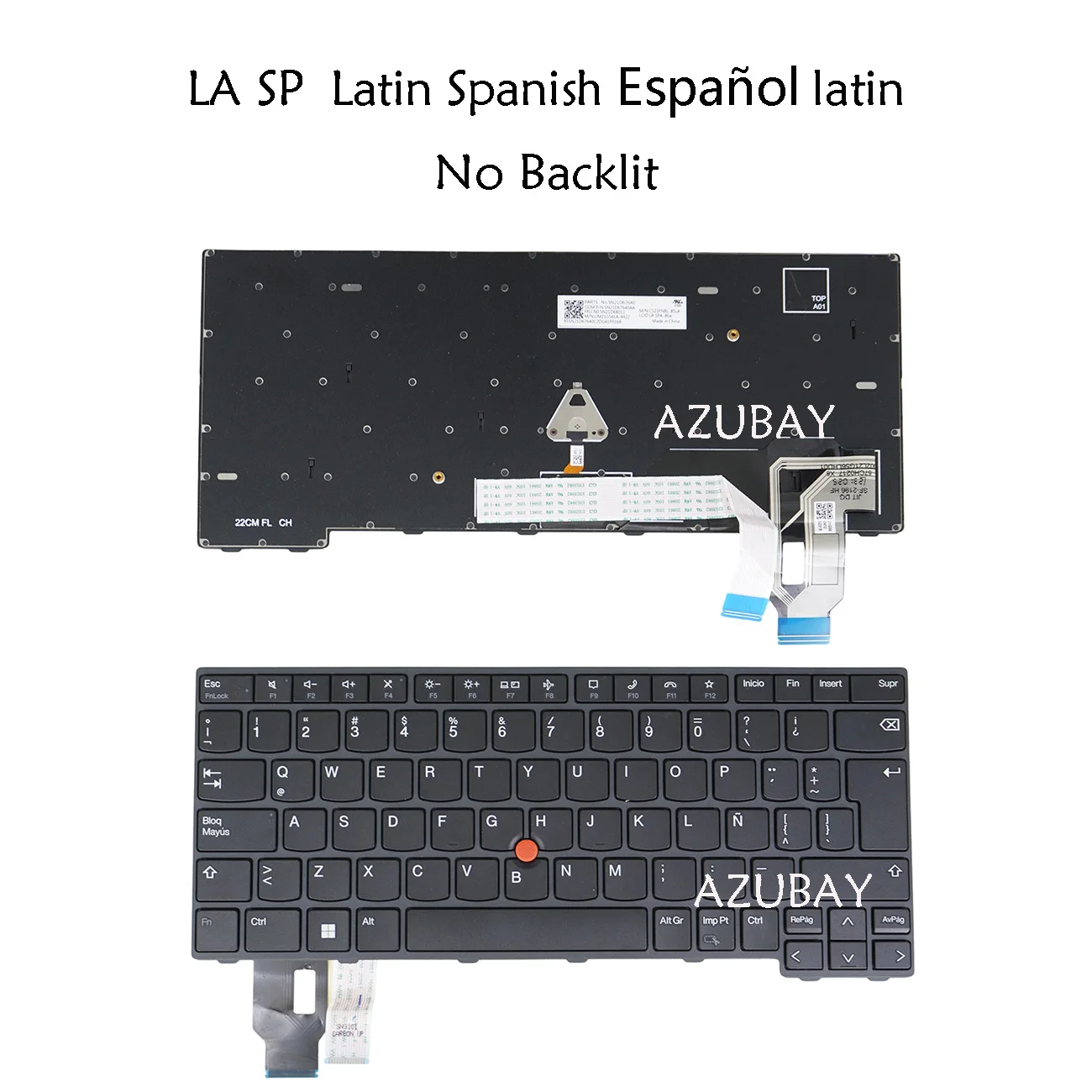 Tastiera per laptop LA latino spagnola senza retroilluminazione per Lenovo ThinkPad T14 Gen 4 21HD 21HE 21K3 21K4, P14s Gen 4 21HF 21HG 21K5 21K6 - immagine 4