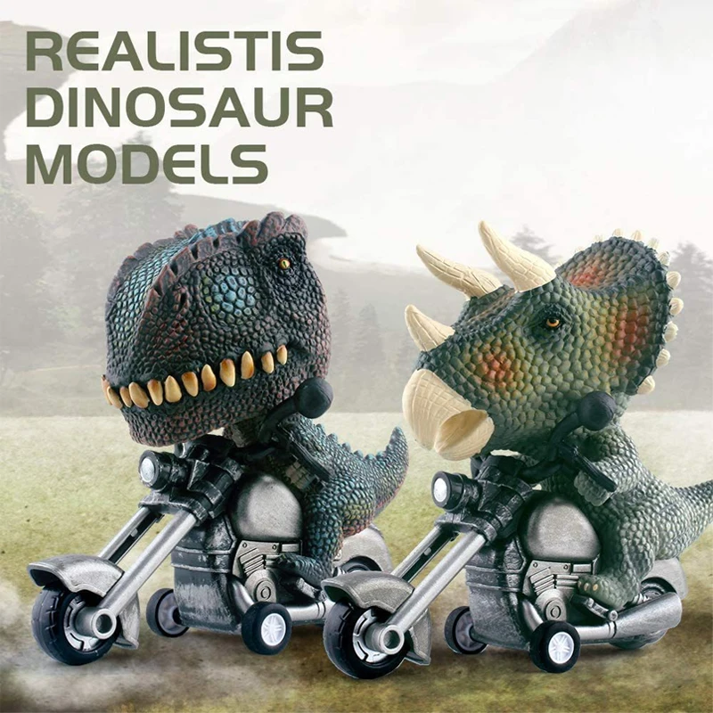 Childrens Dinosaur Modeling Pullback Motorcycle Simulation Locomotive Inertia Car 4