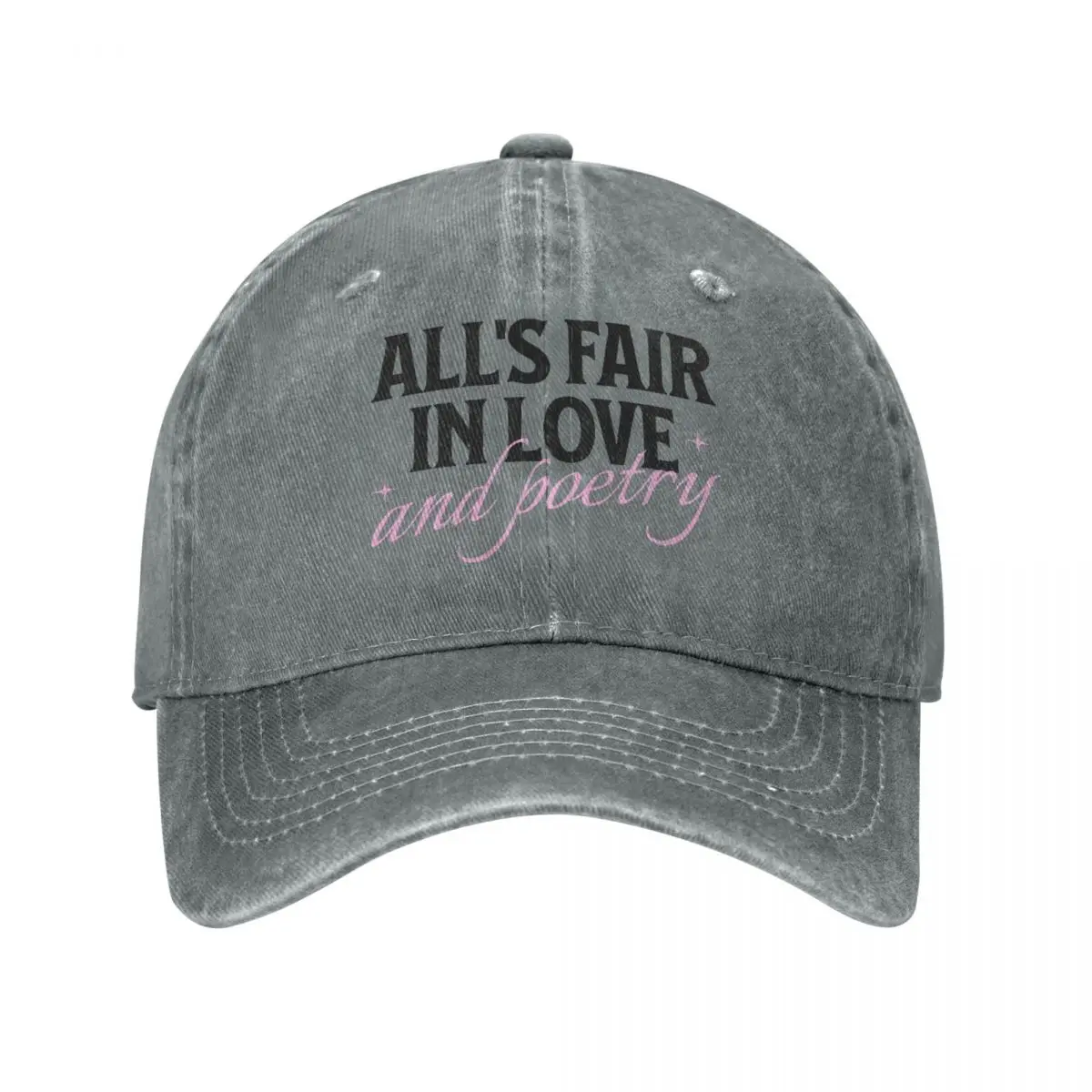 

All's Fair In Love And Poetry Tortured Poets Department Unisex Style Baseball Caps Distressed Denim Washed Hats Cap Outdoor Hat