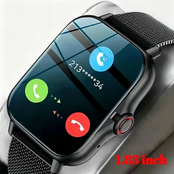 Nuovo Smartwatch 2026 con Schermo HD da 1,83 Pollici, Chiamate Bluetooth, Monitoraggio del Sonno, Ossigeno nel Sangue e Pressione Sanguigna, Orologio per la Salute per Donne e Uomini