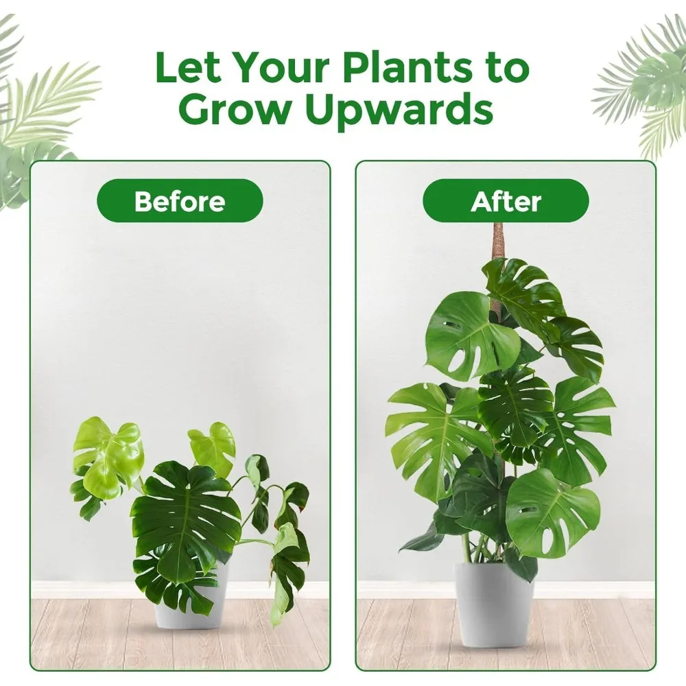 Plant Moss Coir Pole Bendable Plants Climbing Support Extension Palm Vines Stick Indoor Balcony Garden Courtyard Flower Decor