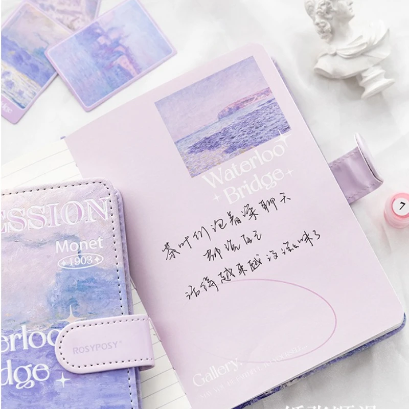 Leather Art Diary Notebook with Magnetic Buckle