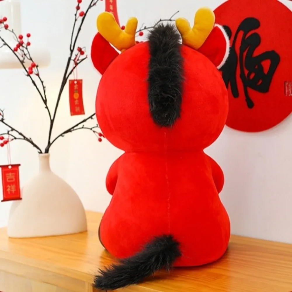2026 Red Lucky Chinese Horse Mascot Cartoon Year of Horse Horse Plush Doll Blessing Traditional Auspicious Zodiac Horse Toy