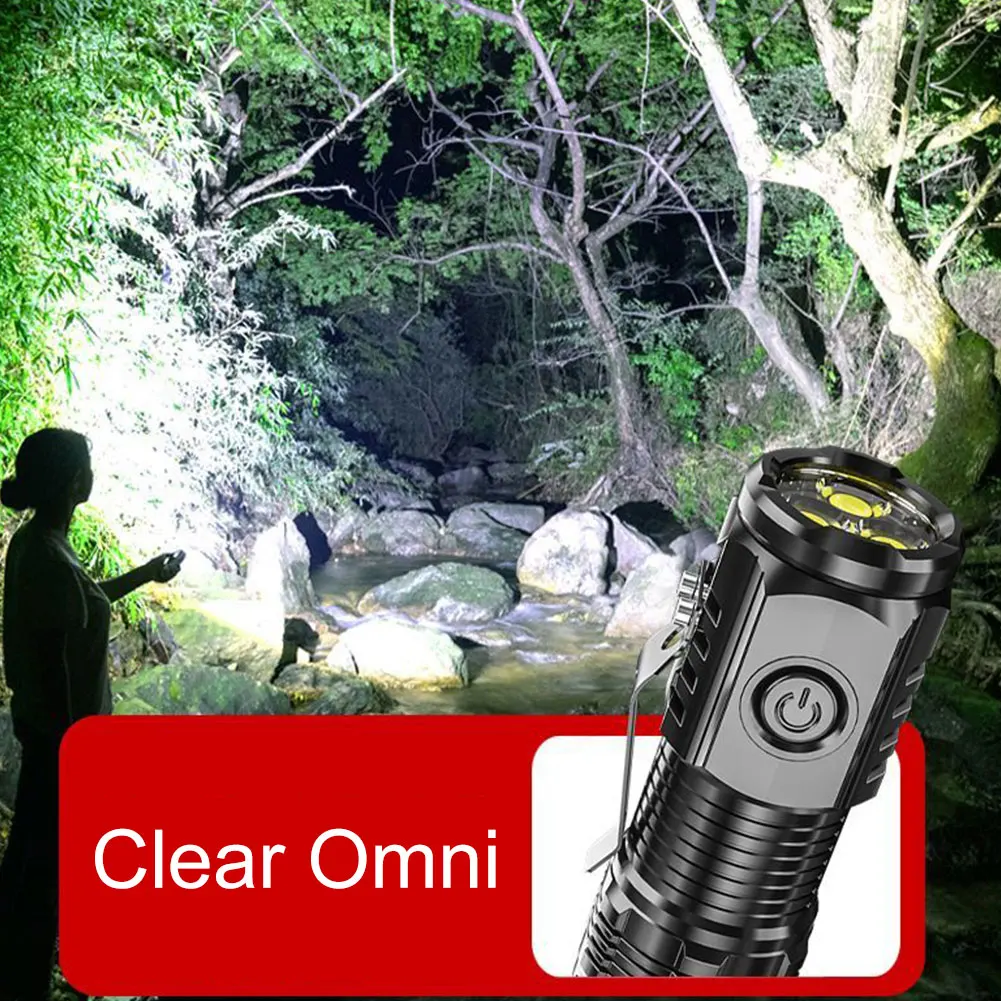3LED Camping Tent Lamp with Pen Clip Repair Emergency Light Waterproof Garage Mechanic Lamp USB Charging for Outdoor Camping Use