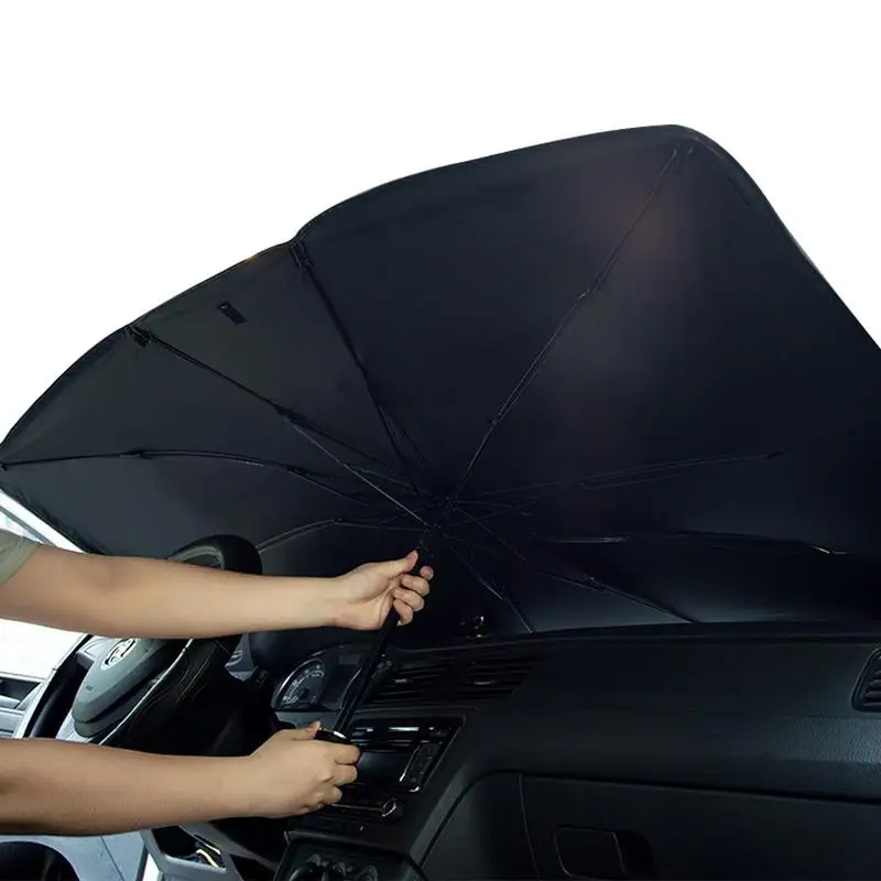 

Car Umbrella Sun Shade Cover Folding Umbrella Sunshade For Car Blocks UV Rays Rotation Automotive Interior Sun Protection For