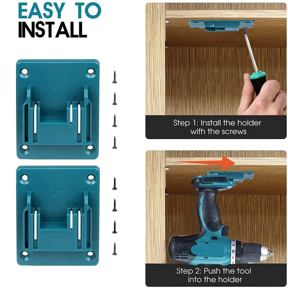 5PCS Tool Holders Battery Holders Mount for Makita&Bosch 18V Battery Drill Tool
