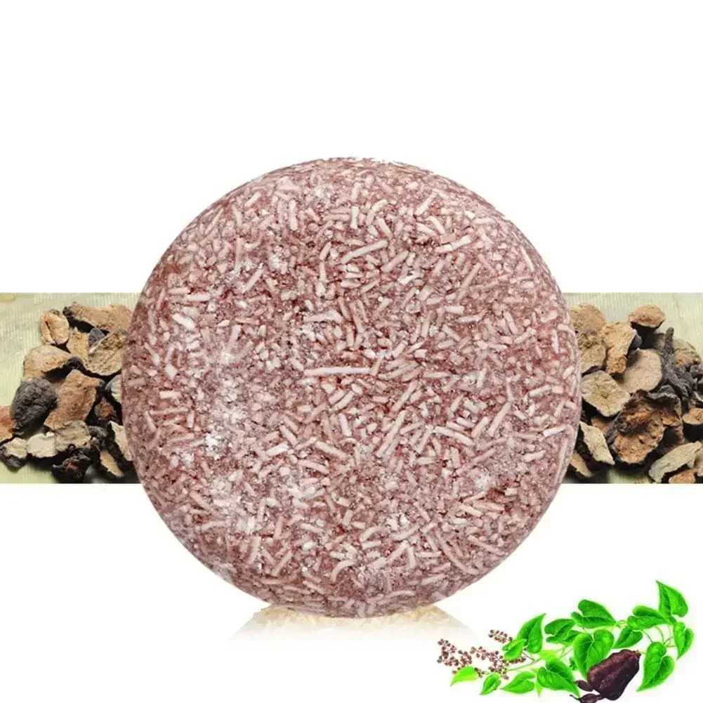 10G Natural Organic Polygonum Essence Hair Darkening Shampoo Bar Soap Mild Formula Hair Shampoo Gray Hair Reverse Cleansing 4