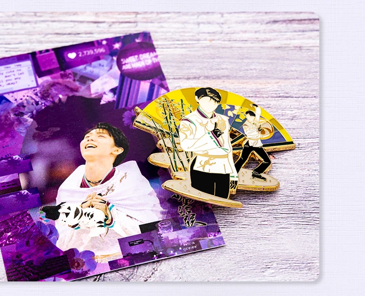 Yuzuru Hanyu  Metal Badge Pin Brooch Button Figure Skating Champion Badge Collection Fans Xmas Gifts