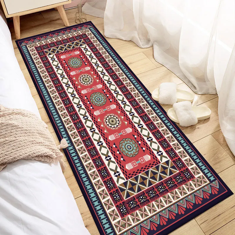 

Персидские фланелевые коврики, ретро ковер в этническом стиле для кухни, спальни, прихожей, коридора, зоны, молитвенный напольный коврик