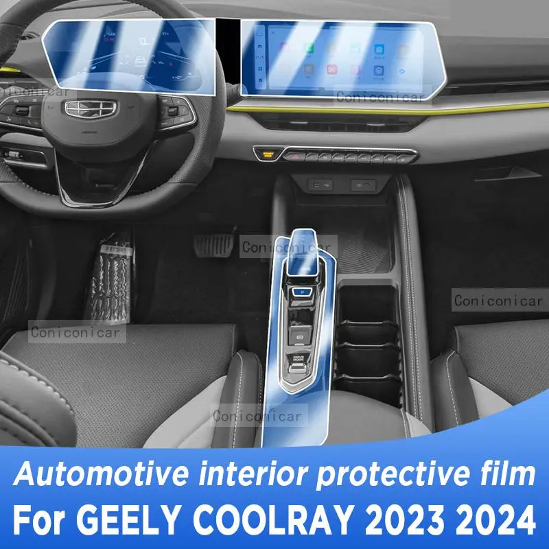 

For GEELY COOLRAY 2023 2024 Gearbox Panel Navigation Screen Automotive Interior Protective Film Anti-Scratch Accessories Sticker