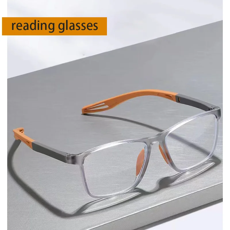 Reading Glasses TR90 Men Women Progressive Sports Blue light blocking High definition Square