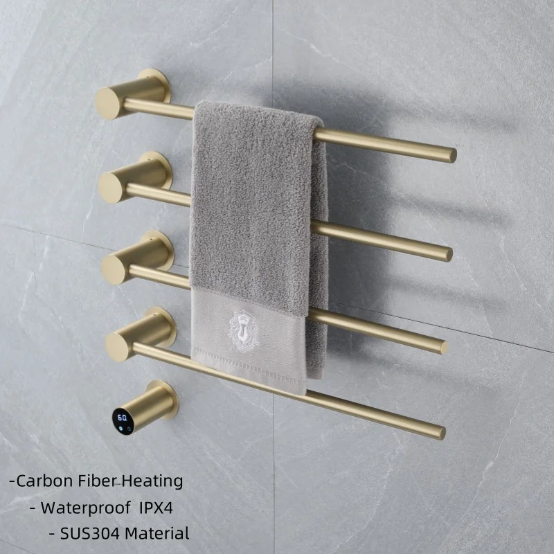 Electric Towel Rack Bathroom Concealed Installation Towel Warmer Thermostatic Electric Heater Towel Holder Smart Rack Home SUS304 electric towel rack