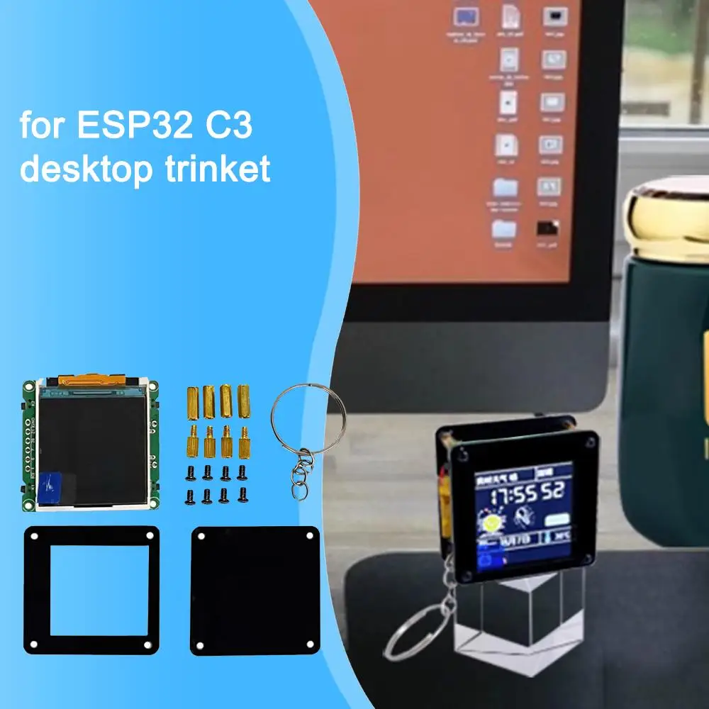 

Для Esp32c3 1,44 дюймовый ЖК-дисплей небольшое украшение для рабочего стола Lvgl Tv подвесной переносной экран Spi St7735 портативный Mini Spaceman T2b2