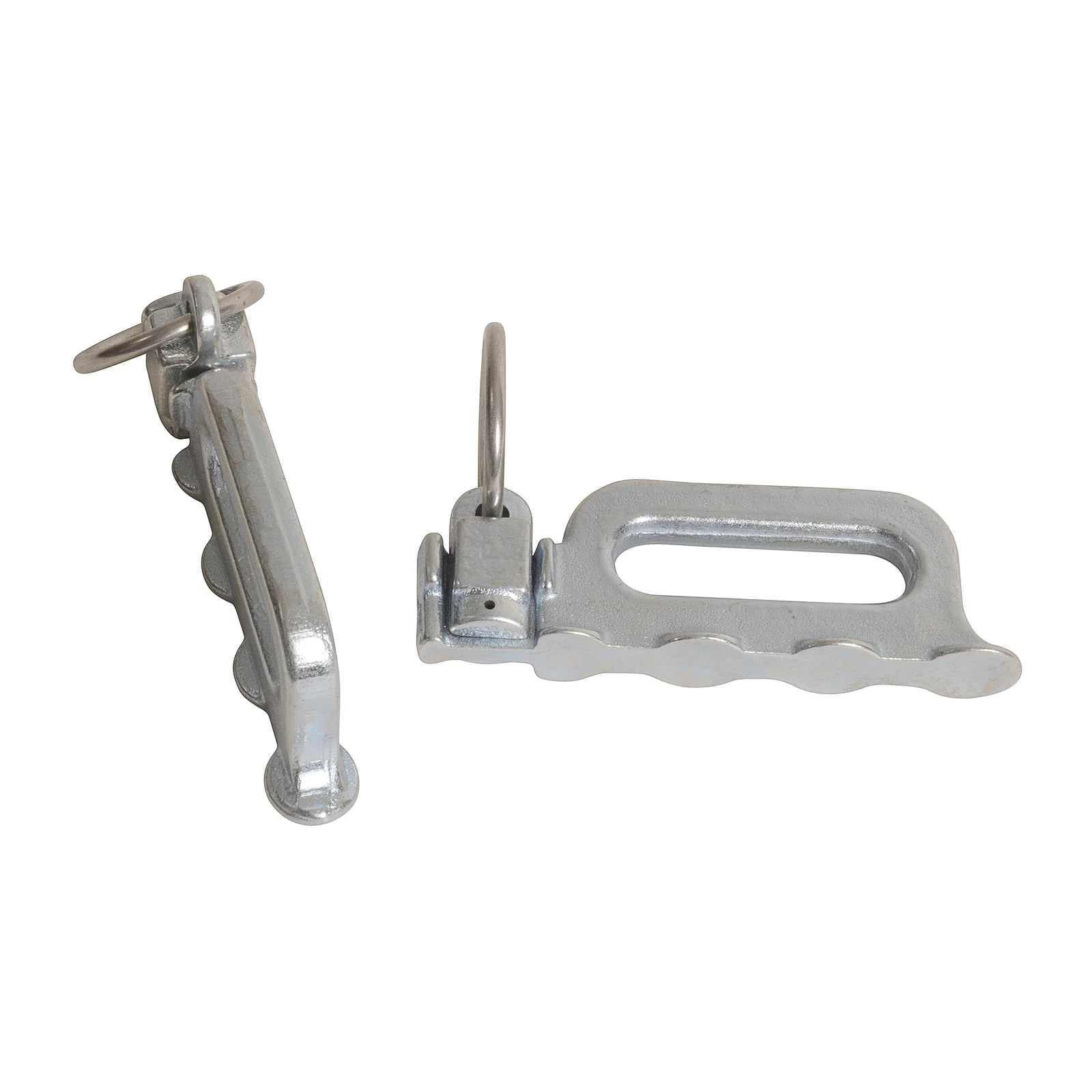 Tie down belts 2PCS L-Track Double Stud Tie Down Fitting Trailer Cargo End Ring Bolt Tie Down Anchor Point Rail Loading Securing Tools