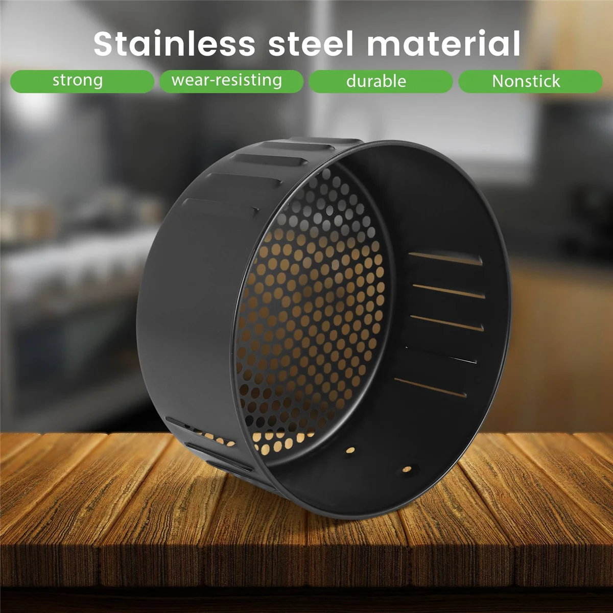 Air Fryer Replacement Basket Non Stick Sturdy Roasting Cooking Stainless Steel Baking Tray for All Air Fryer Oven