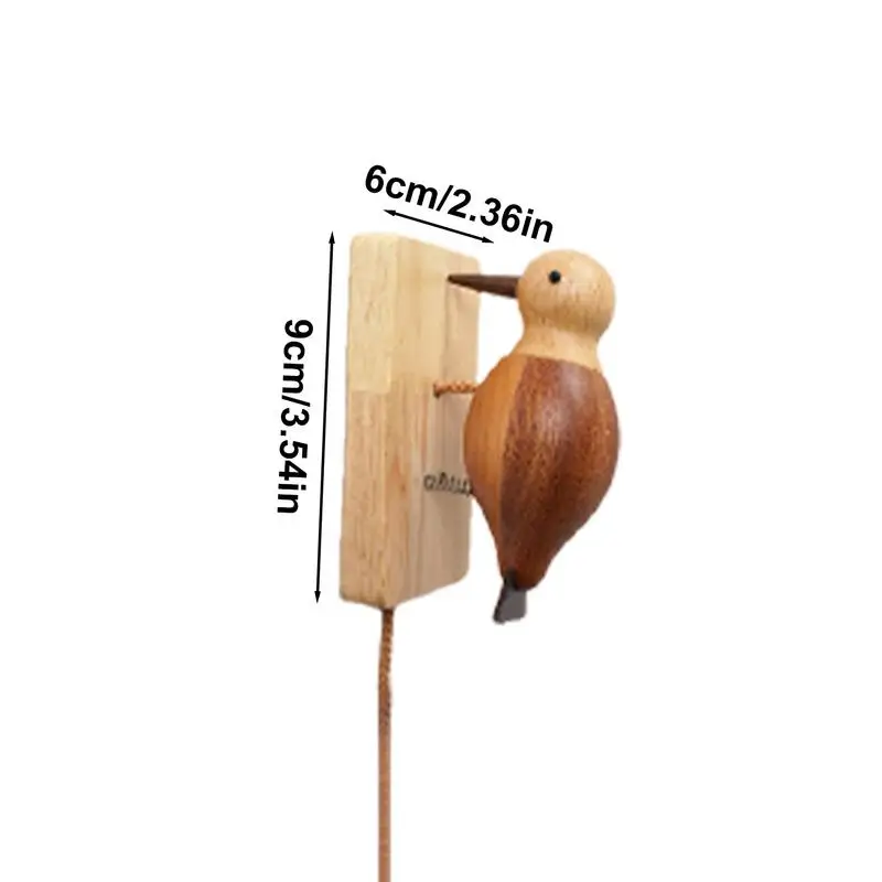 Woodpecker 문짝 노커, 딱따구리 모양의 문짝 노커, 골동품 문짝 노커, 아름답고 창의적이고 전면 진입, 수제 나무
