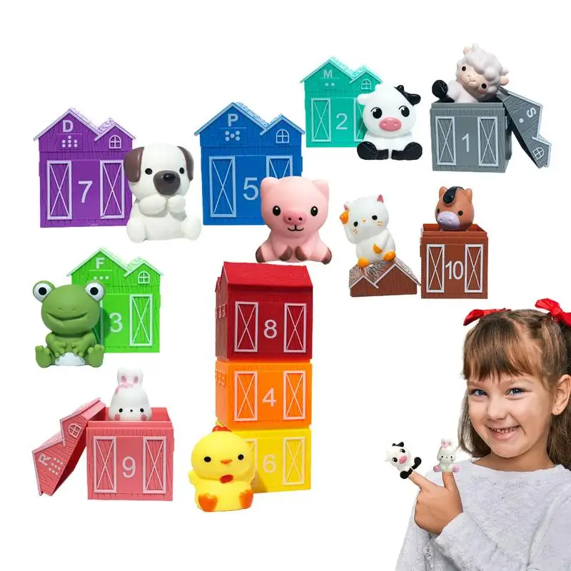 

Farm Animal Barn Toy Colourful Montessori Sensory Farm Toy Kit Montessori Educational Sensory Toy For Boys Girls Kids Toddler