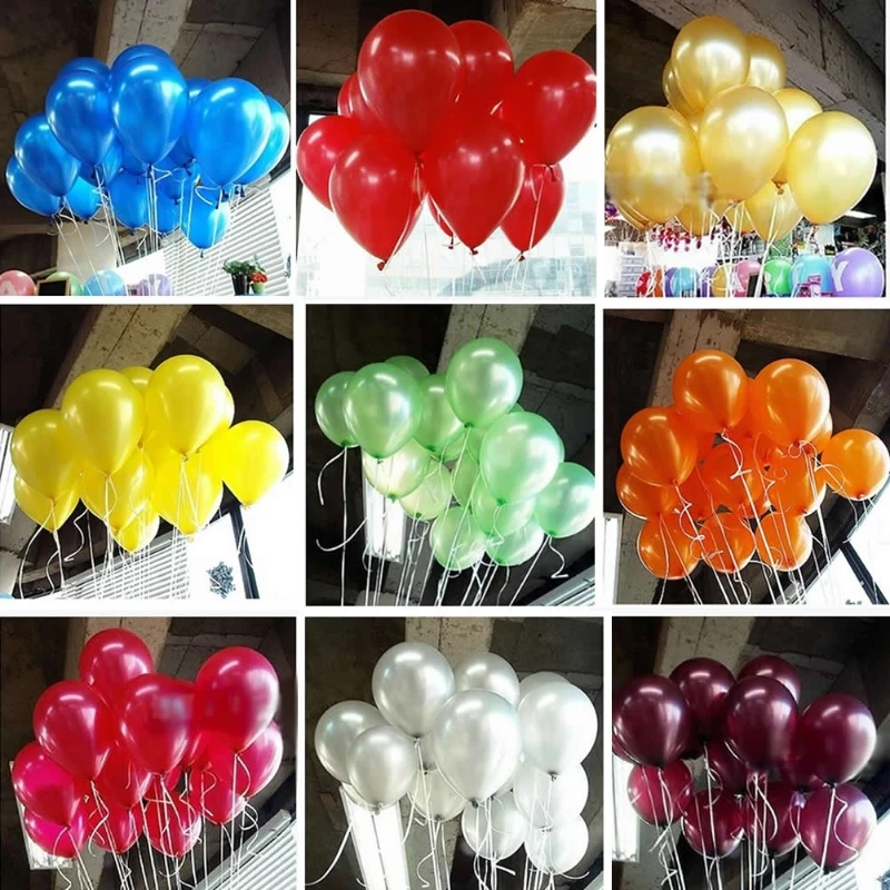 

100pcs 10 inch Colorful Pearl Latex Balloon Celebration Party Wedding Birthday Drop ship
