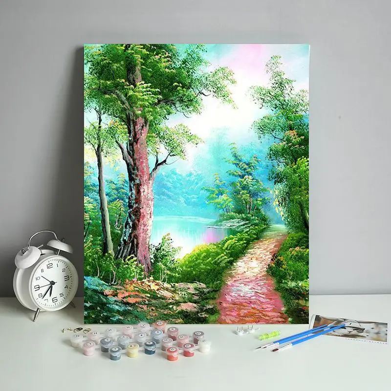 

2975508 Landscape painting hanging painting sofa background wall decoration entry porch oil painting