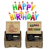 Birthday Present Happy Birthday Wood Music Box Automatic Knob Metal Movement Decorative Ornaments Mascot Decorative Ornaments 1