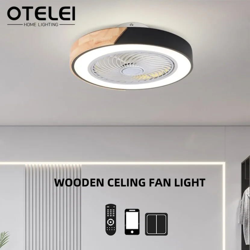 VentiladordetechoLEDinteligenteconluzdemaderaparasaladeestar,dormitorio,aplicaciónremota,Control,ventiladoreléctricodesuelobajode6velocidades,iluminacióndeventiladorde52CM-AliExpress39