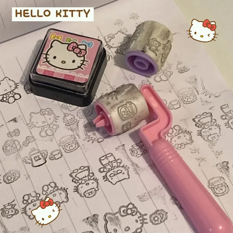 

Diy штамп Hello Kitty с чернильным ковриком, кавайная девушка, моделирующий рисунок, фотография, фотография, Веселый Подарок для студентов