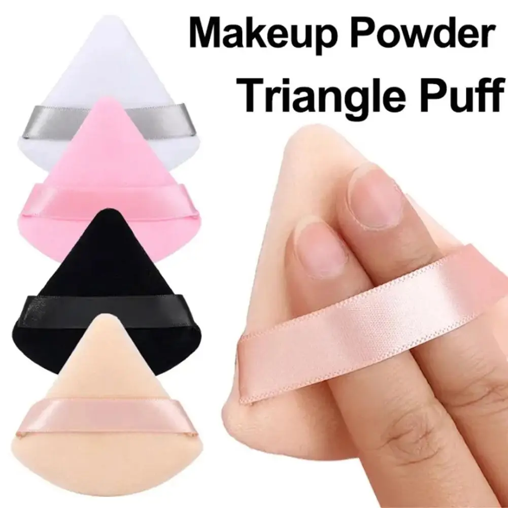 

Triangle Velvet Powder Puff Pizza Flours Mini Face Tool Makeup Washable Cosmetics sponge Lightweight Makeup S5K1