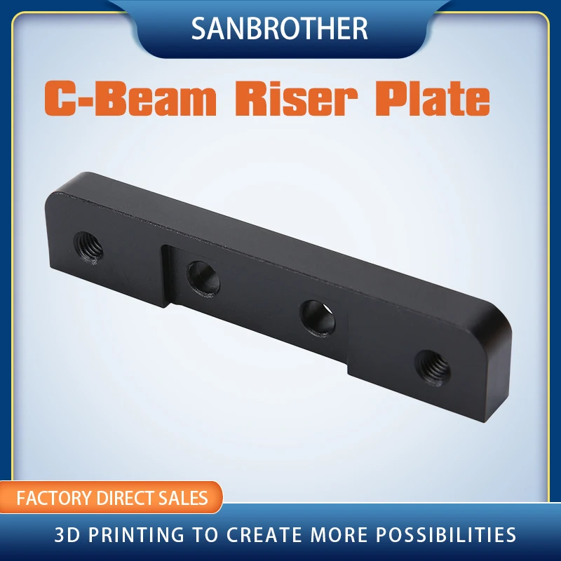 1PCS C-Beam Aluminum Mounting Riser Plates for 3D Printer Parts CNC Machine 2pcs lot openbuilds c beam riser plates for c beam linear rail system c beam machine
