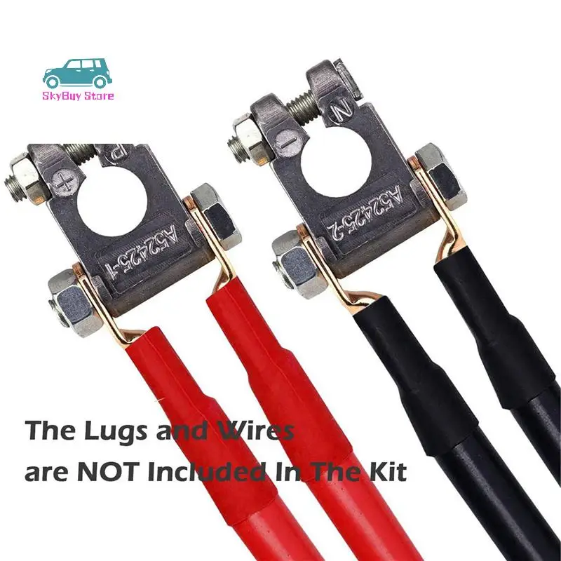 3X Battery Terminals(Heavy Duty) Battery Terminal Negative & Positive With Plastic Cover Made Of Lead Alloy Kit