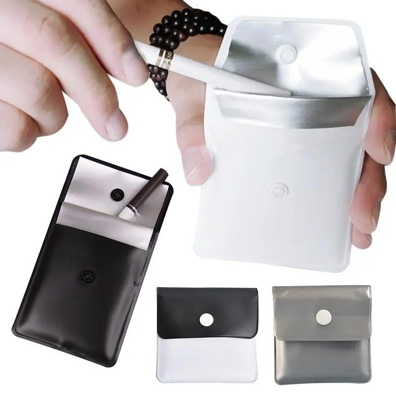 Mini Pocket Ashtray Pouch Fireproof Portable Reusable Storage Ashtray Bag Cigarette Cigar Smoking Accessory Outdoor